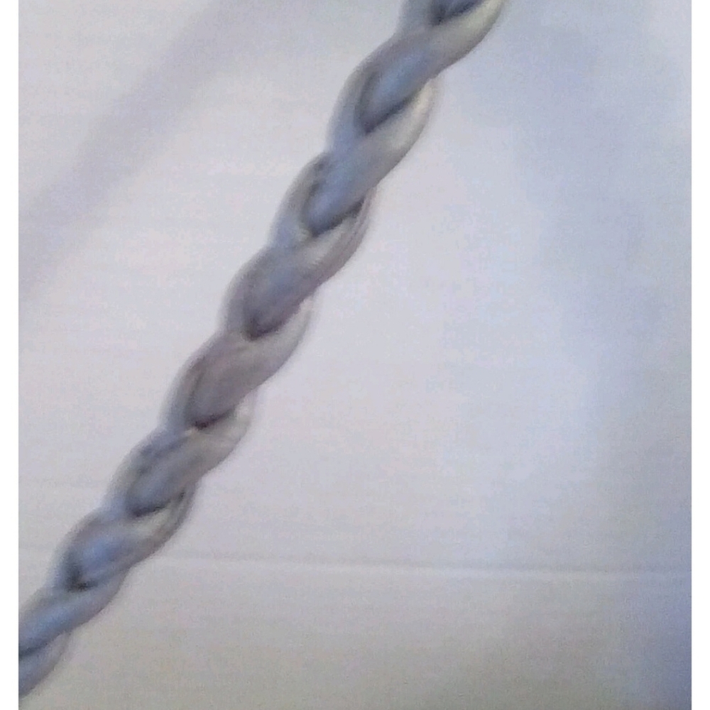 Silver Rosetti Shoulder Bag,braided Strap - Picture 4 of 6